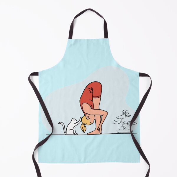 Item preview, YOGA PRACTICE WITH CAT Forwarding bend pose designed and sold by Trio's Stuff.