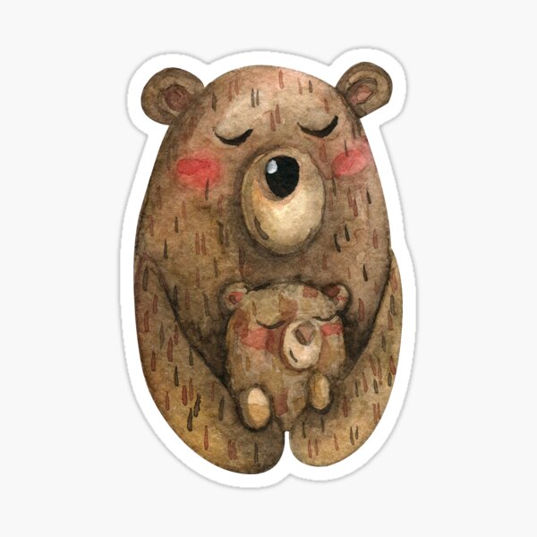 Mama Bear And Baby Bear Sticker