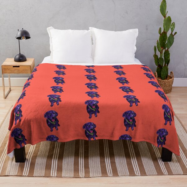Item preview, Black Lab over Coral Orange designed and sold by Amanda A. Anthony.
