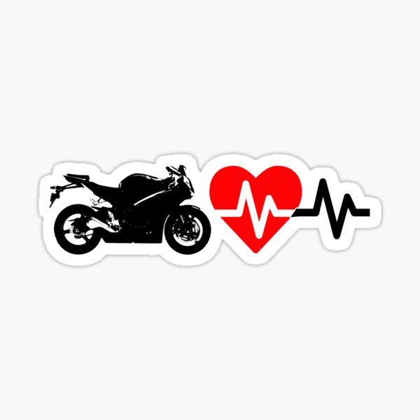 My Heartbeat my superbike! Sticker