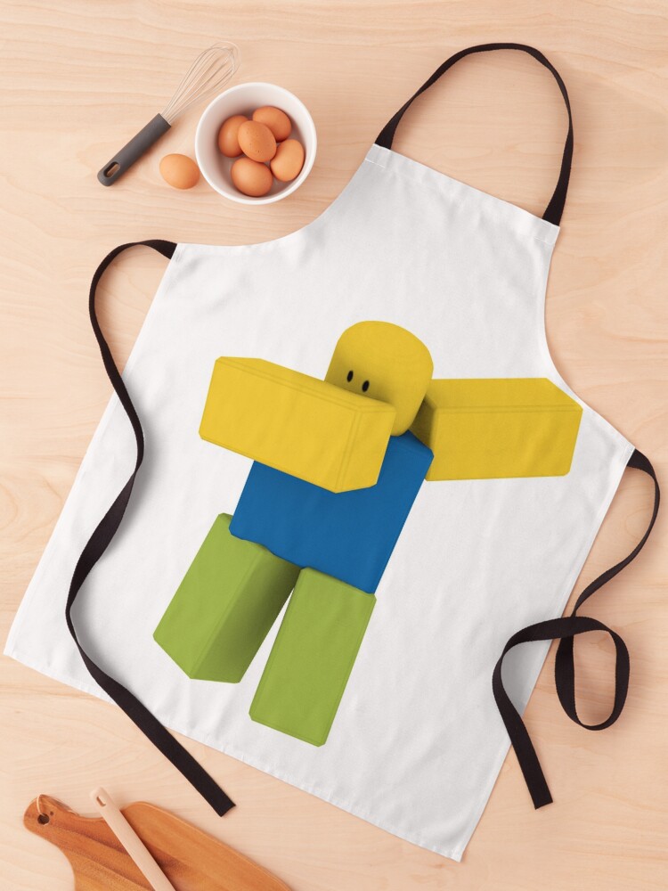 Roblox Dabbing Noob Oof Shirt Apron By Smoothnoob Redbubble - roblox apron shirt