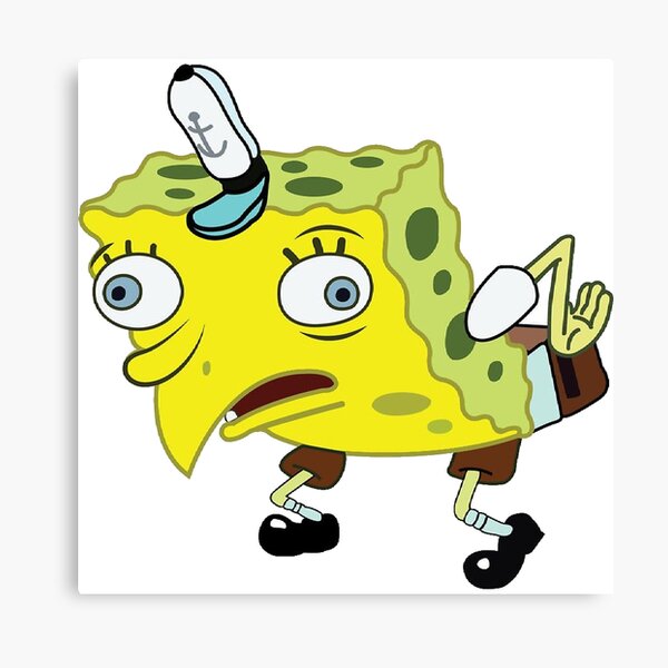 Mocking Spongebob Meme Canvas Print By Totalbubble Redbubble