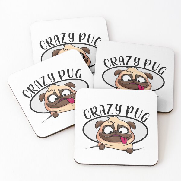 Item preview, crazy pug dog designed and sold by crazyworx.