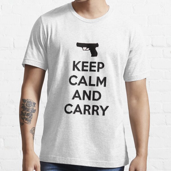 keep calm carry guns on back tshir