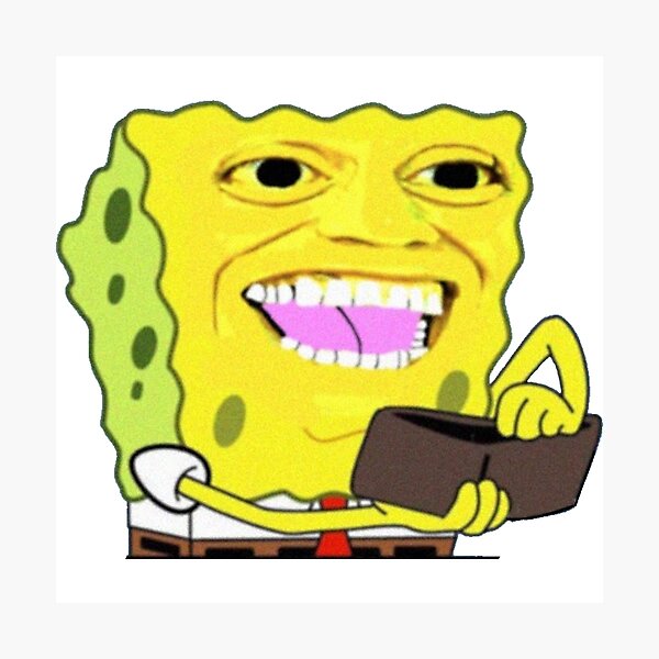 "Spongebob wallet meme" Photographic Print for Sale by TotalBubble