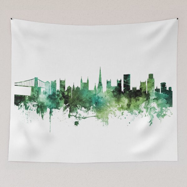 Aperçu de l'œuvre Bristol England Skyline créée et vendue par ArtPrints.