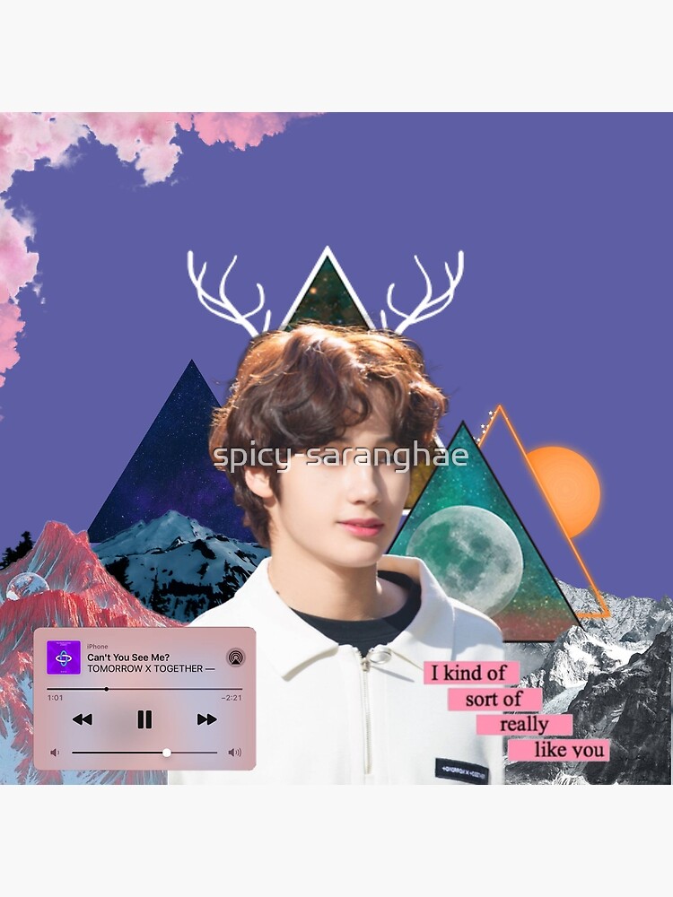 Txt Huening Kai Aesthetic Collage Poster For Sale By Spicy Saranghae