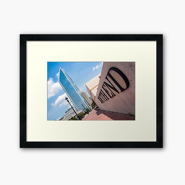 charlotte skyline Framed Art Print