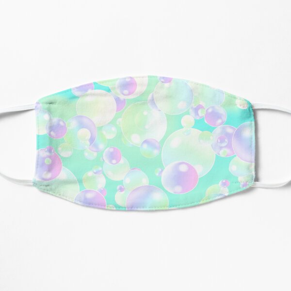 soap bubbles pastel colors graphic multicolor bubbles Mask