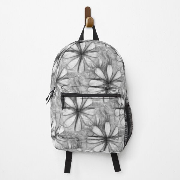 pencil drawing flower graphic art nature design plants Backpack