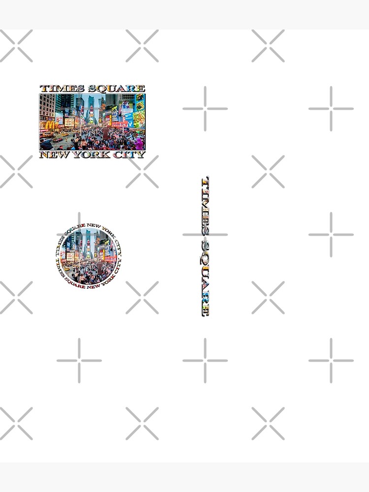 Times Square Tourists (poster on white) by RayW