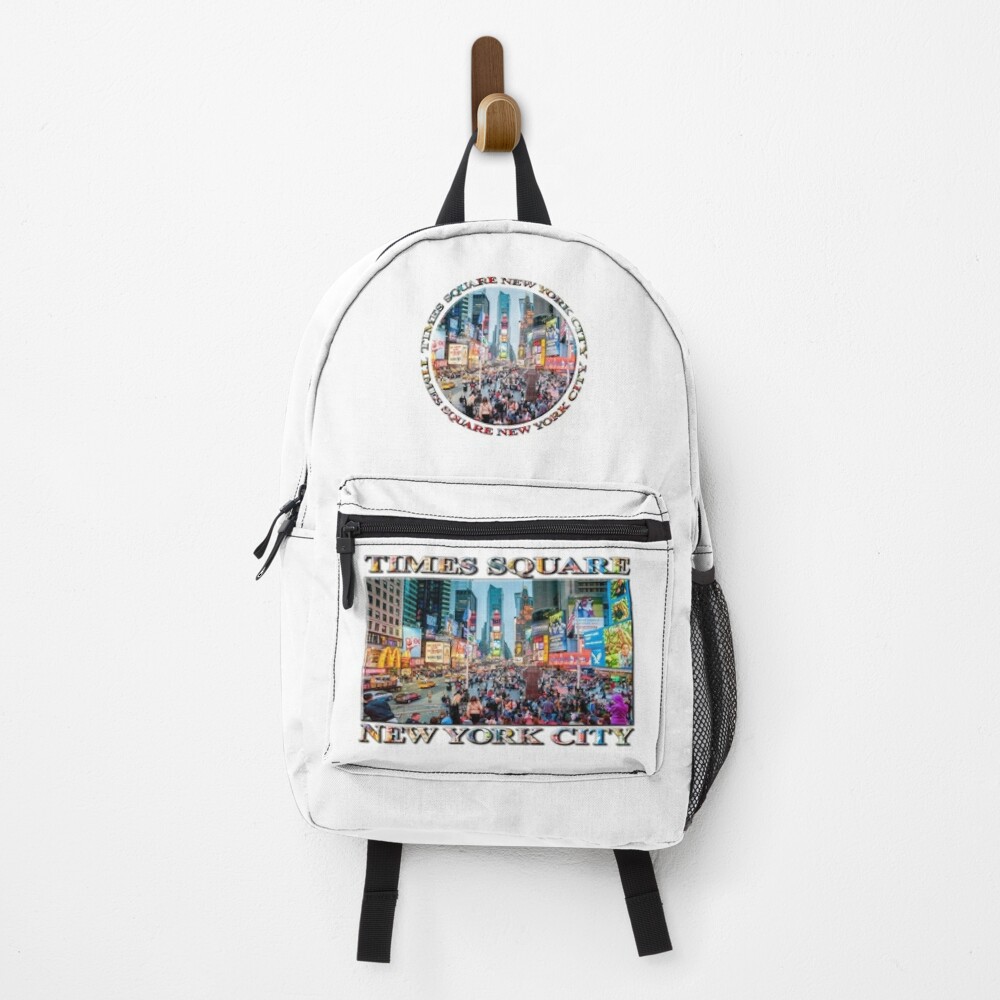 Times Square Tourists (poster on white) Backpack