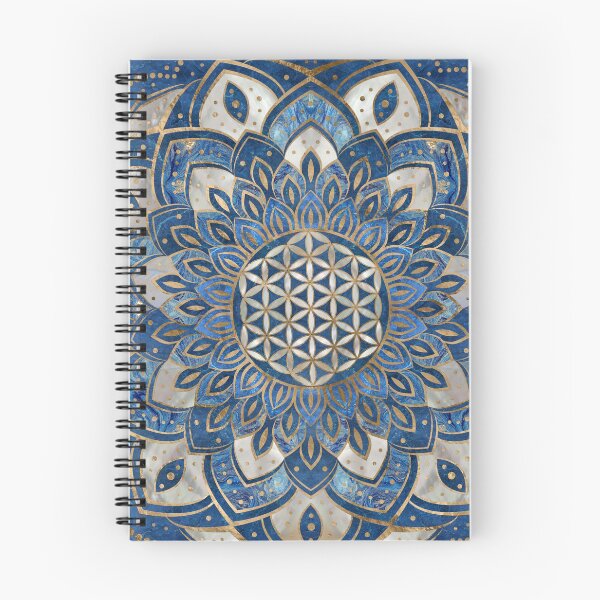 Item preview, Flower of Life in Lotus - Blue Marble and Pearl designed and sold by k9printart.