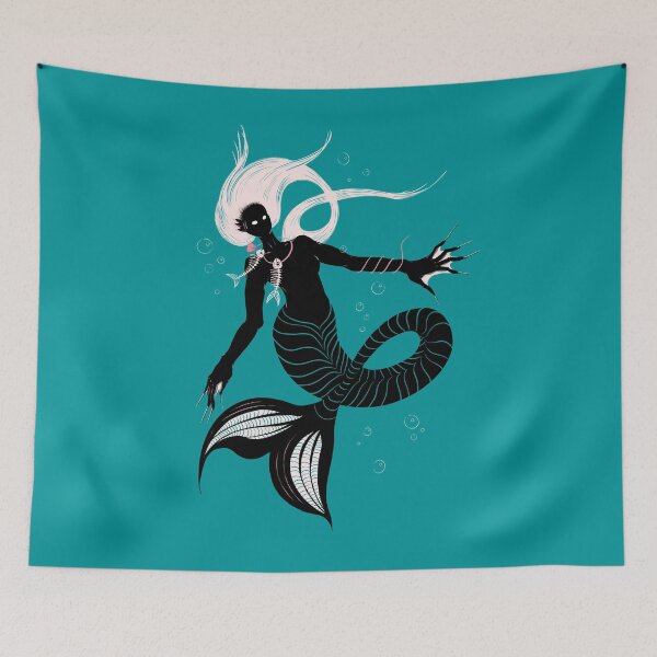 Item preview, Gothic Mermaid Witchy Horror Aesthetic Dark Art designed and sold by Boriana Giormova.