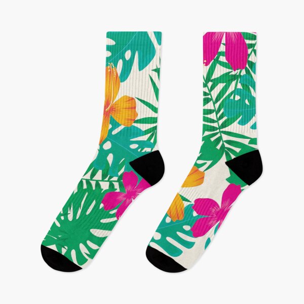 Item preview, Tropical plants and flower pattern texture. Colorful summer design designed and sold by baligaia.