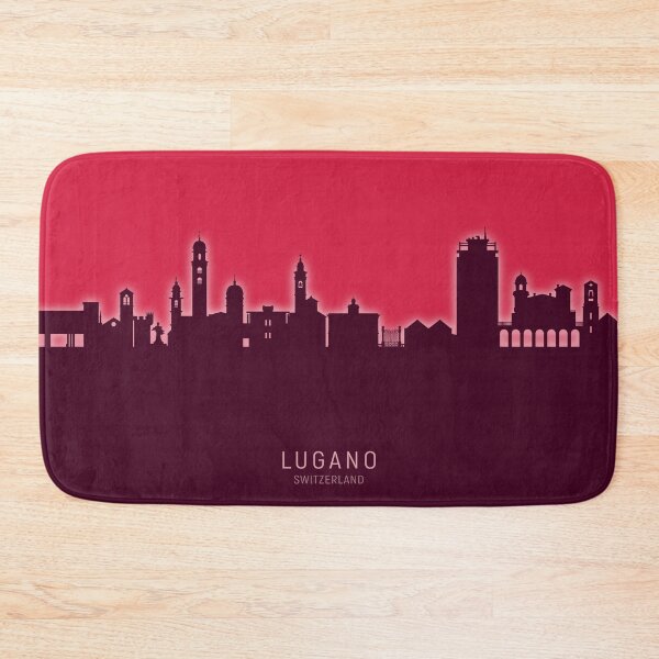 Item preview, Lugano Switzerland Skyline designed and sold by ArtPrints.