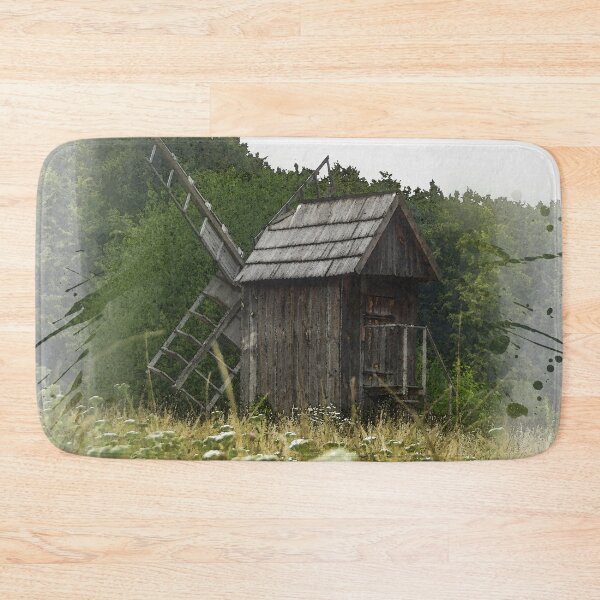 Item preview, Watercolor Ancient Ukraine Wooden Windmill - Ukrainian Art designed and sold by r-silver.