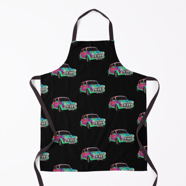 Item preview, Vintage Mini Cooper Print with Psychedelic Neon Luminous Bodywork designed and sold by robfullerartist.