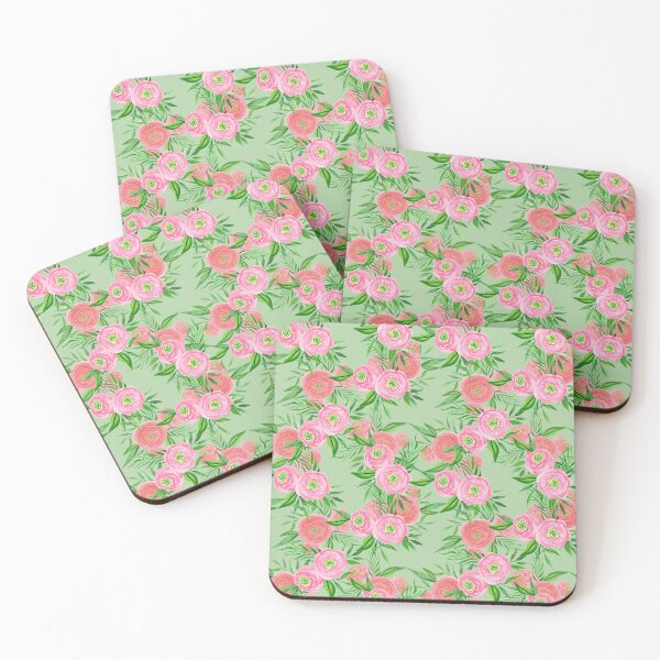 Item preview, Pink Roses on Green designed and sold by madtoyman.