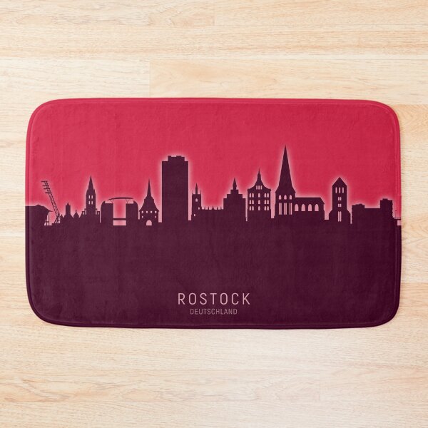 Item preview, Rostock Germany Skyline designed and sold by ArtPrints.
