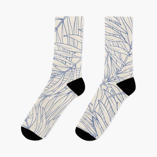 Item preview, Blue pen tropical plants pattern texture. Colorful summer design designed and sold by baligaia.
