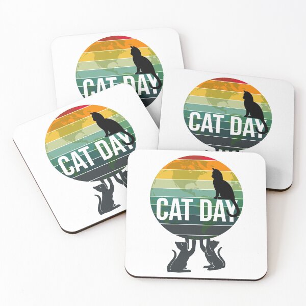Item preview, International Cat Day Retro designed and sold by PlusAdore.
