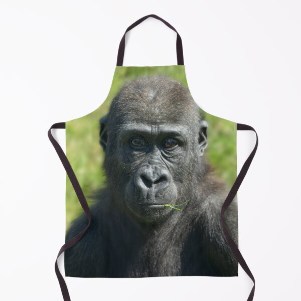 Item preview, Gorilla Baby Shufai With A Piece Of Grass designed and sold by rawshutterbug.