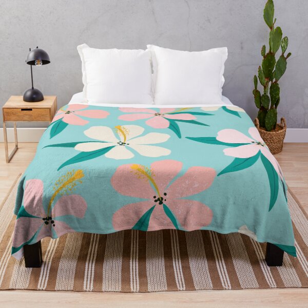 Item preview, Colorful Tropical Flowers pattern design designed and sold by baligaia.