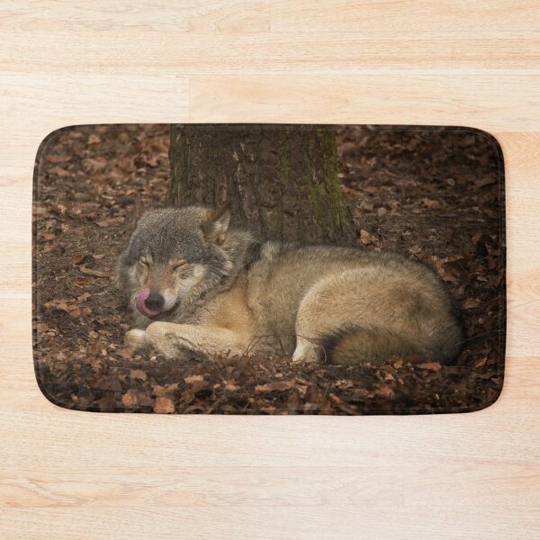 Item preview, Sleepy Grey Wolf designed and sold by rawshutterbug.