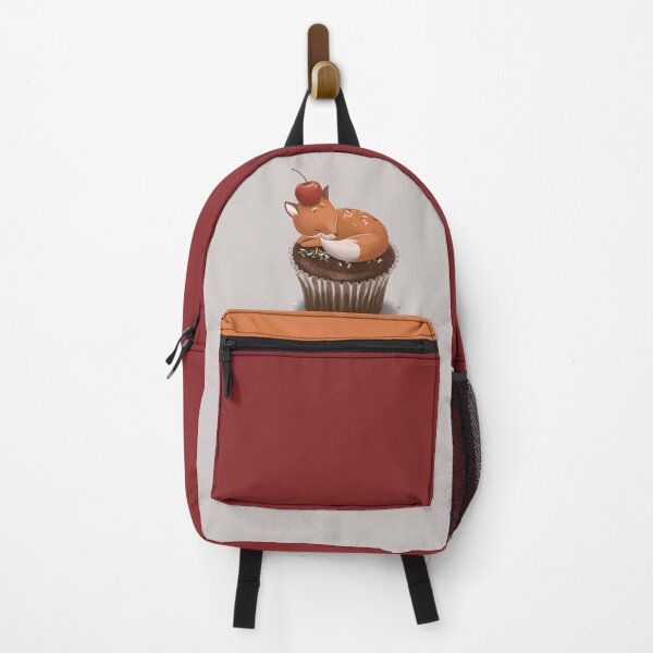 Item preview, Cute fox sleeping on a cupcake with a cherry on top designed and sold by amris_art.