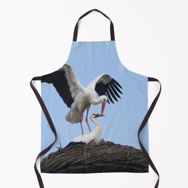 Item preview, White Stork Male And His Mate In Their Nest designed and sold by rawshutterbug.