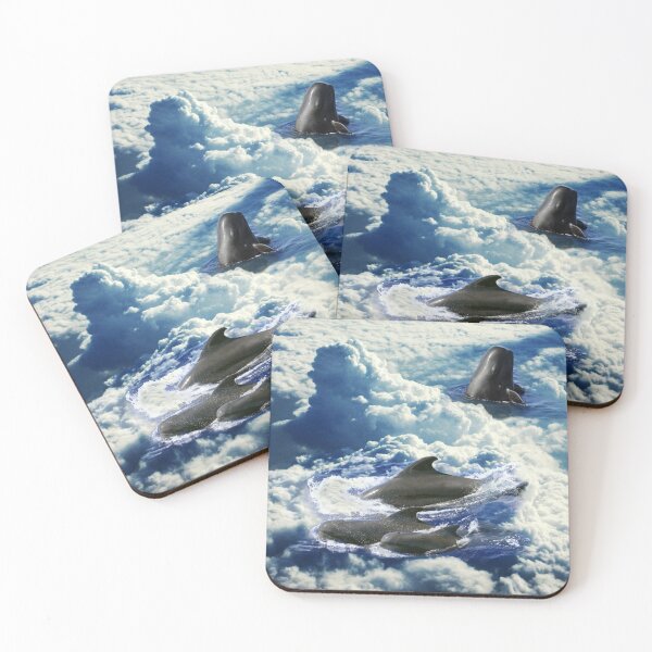 Item preview, Delfines nadando en las nubes designed and sold by ParagiManjrekar.