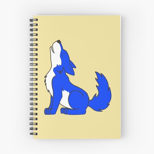 Item preview, Blue Howling Wolf Pup designed and sold by Grifynne.