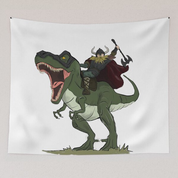 Item preview, Viking on a dinosaur designed and sold by ceeque.