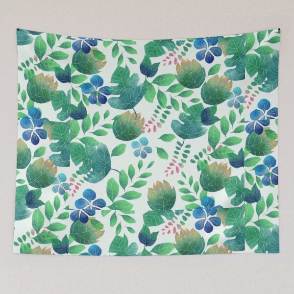 Item preview, Nature Green Leaf Pattern Pattern Mask Duvets designed and sold by Memituss.
