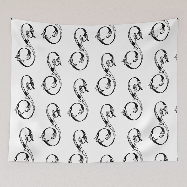 Item preview, Antique Black and White Monogram S designed and sold by Vintage-TM.