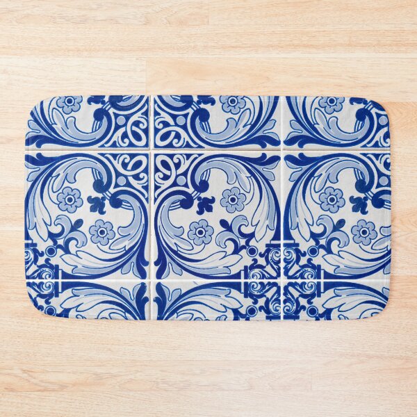 Item preview, Blue ceramic tiles print designed and sold by kapotka.