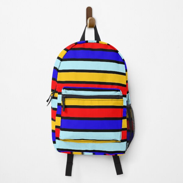 Item preview, Red And Blue Contrast Yellow Stripes designed and sold by TM Selvam.