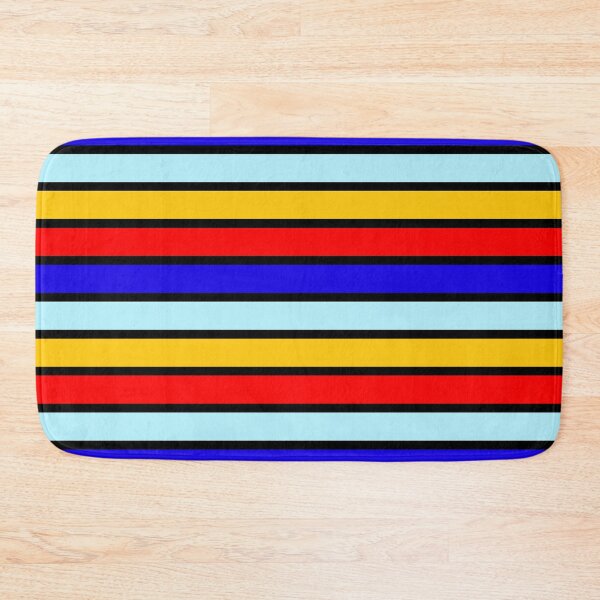 Item preview, Red And Blue Contrast Yellow Stripes designed and sold by TM Selvam.