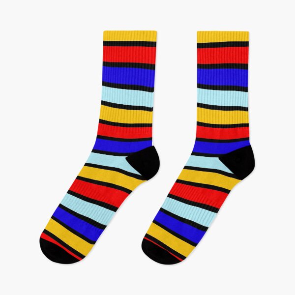 Item preview, Red And Blue Contrast Yellow Stripes designed and sold by TM Selvam.