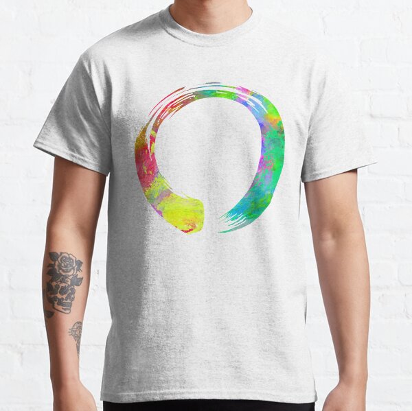 Círculo Zen Enso Colorido - Caligrafía japonesa para budismo Camiseta clásica