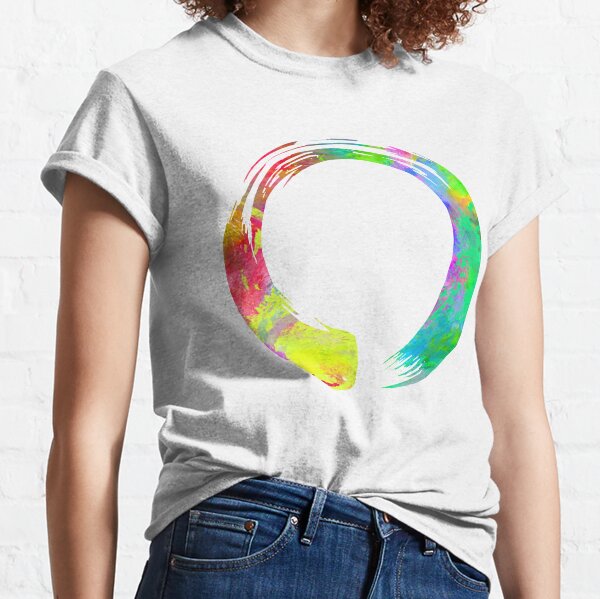 Círculo Zen Enso Colorido - Caligrafía japonesa para budismo Camiseta clásica