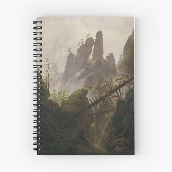 Aperçu de l'œuvre Felsenschlucht (gorge dans les montagnes de grès de l'Elbe) - Caspar David Friedrich créée et vendue par TemporaryArt.