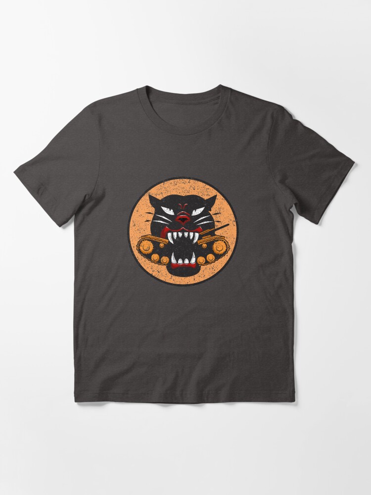 Alternate view of WW2 Tank Destroyer Division Panther Patch Distressed Gear Essential T-Shirt