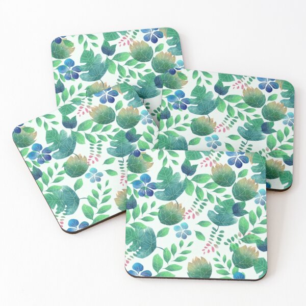 Item preview, Nature Green Leaf Pattern Pattern Mask Duvets designed and sold by Memituss.