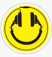 Headphones smiley wire plug Sticker