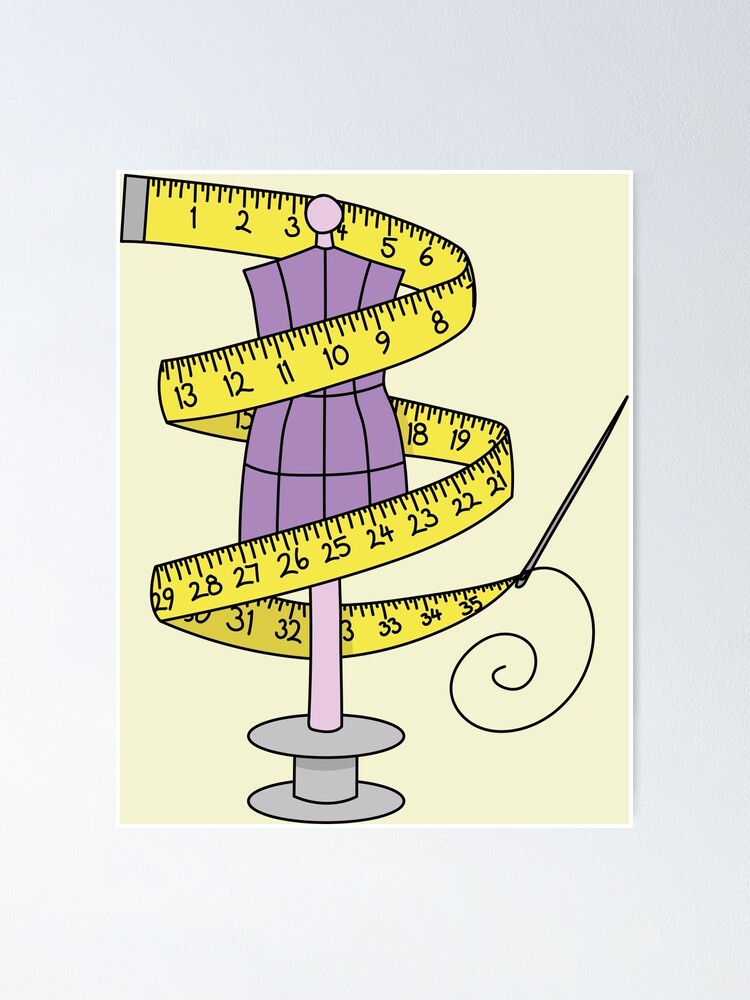 Sewing Tape. Tool for Sewing and Seamstress. Cartoon Image of a