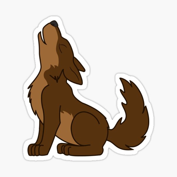 Artikel-Vorschau von Brown heulender Wolf Pup, designt und verkauft von Grifynne.