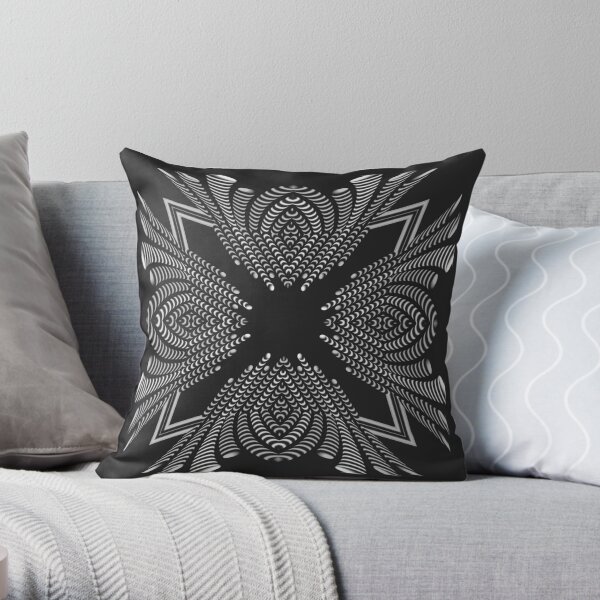 Luxury Decoration (BW) Throw Pillow