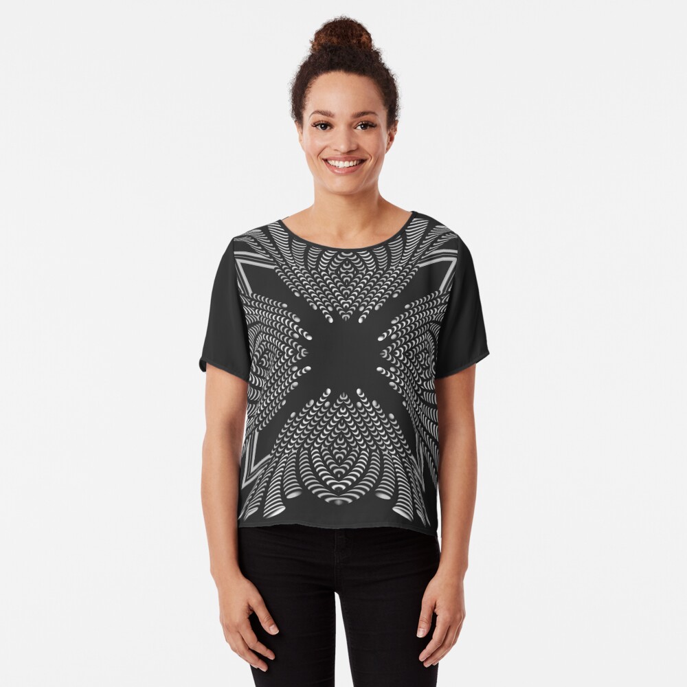 Luxury Decoration (BW) Chiffon Top